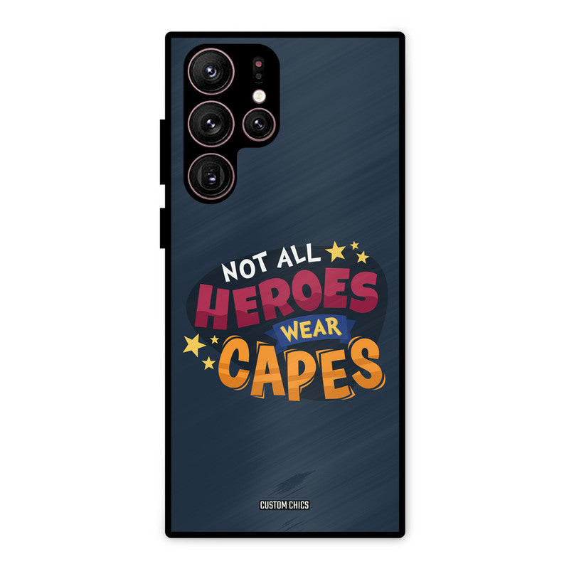 All Heroes Samsung Galaxy S22 Ultra Mobile Back Cover - Typography PrintShield Case