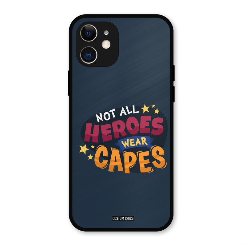 All Heroes iPhone 12 Mobile Back Cover - Typography PrintShield Case