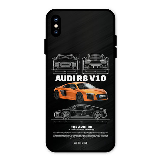 Audi R8 iPhone XS Max Mobile Back Cover - Car&Bike PrintShield Case