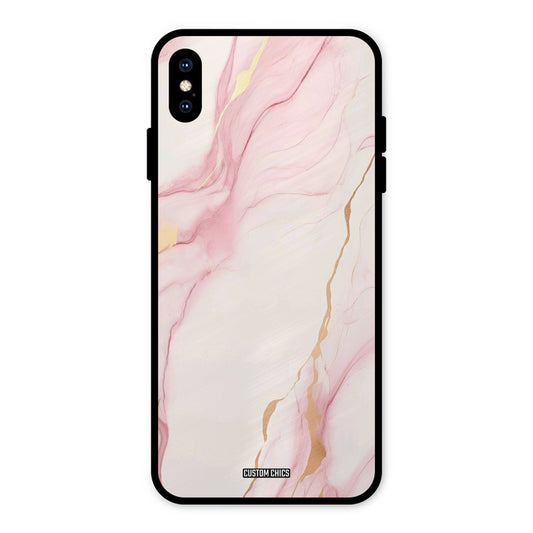 Baby Pink Marble iPhone XS Max Mobile Back Cover - Aesthetic PrintShield Case