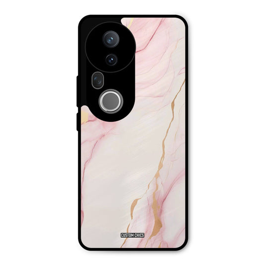 Baby Pink Marble Vivo T4 Ultra Mobile Back Cover - Aesthetic PrintShield Case