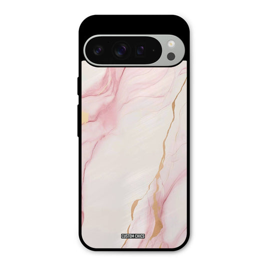 Baby Pink Marble Google Pixel 9 Pro XL Mobile Back Cover - Aesthetic PrintShield Case