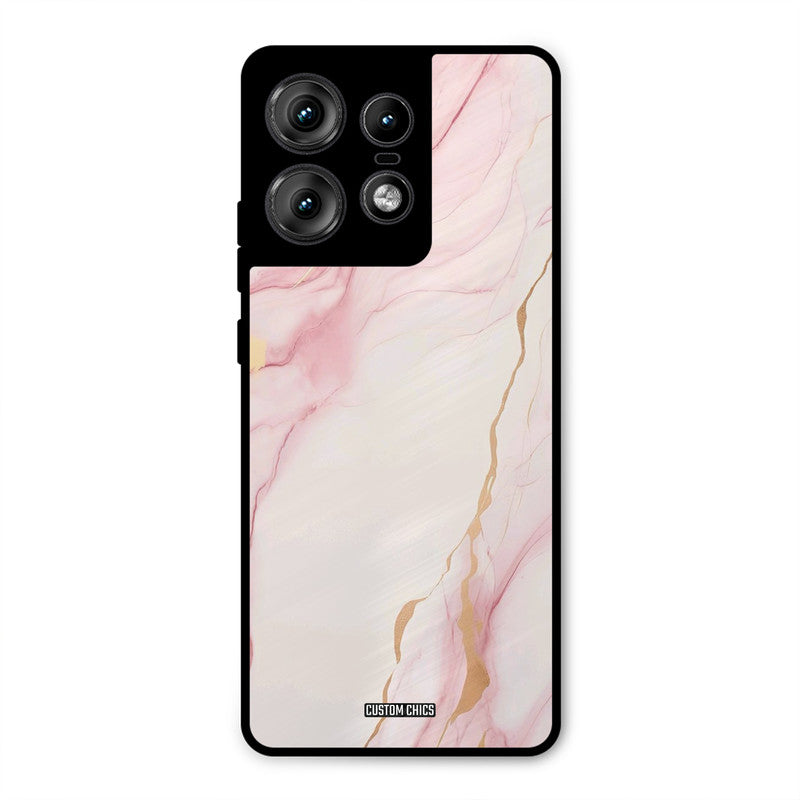 Baby Pink Marble Motorola Edge 50 Pro Mobile Back Cover - Aesthetic PrintShield Case