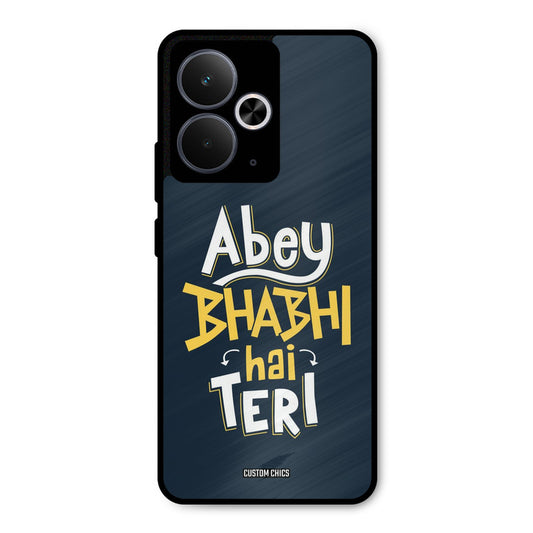 Bhabhi Hai Teri Realme 14T Mobile Back Cover - Typography PrintShield Case