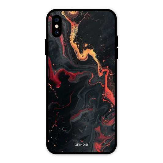 Black Artistic Art iPhone XS Max Mobile Back Cover - Aesthetic PrintShield Case
