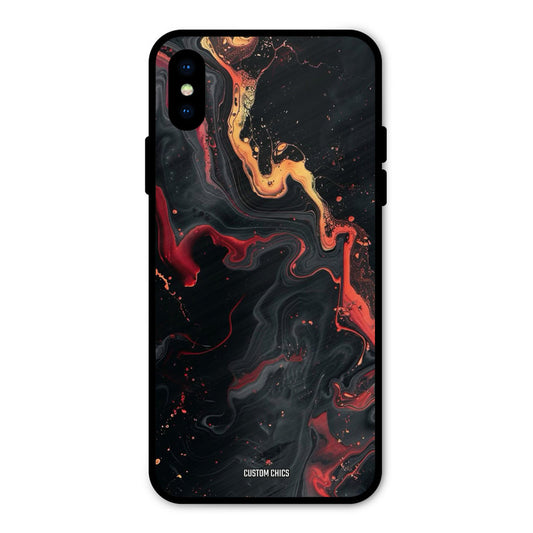 Black Artistic Art iPhone XS Mobile Back Cover - Aesthetic PrintShield Case