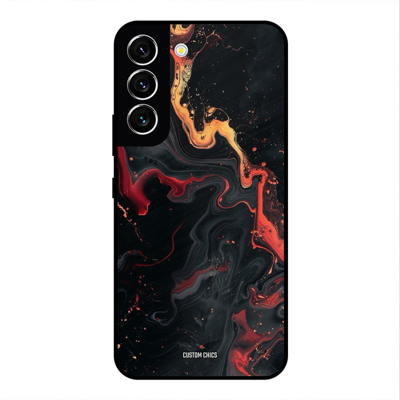 Black Artistic Art Samsung Galaxy S22 Mobile Back Cover - Aesthetic PrintShield Case