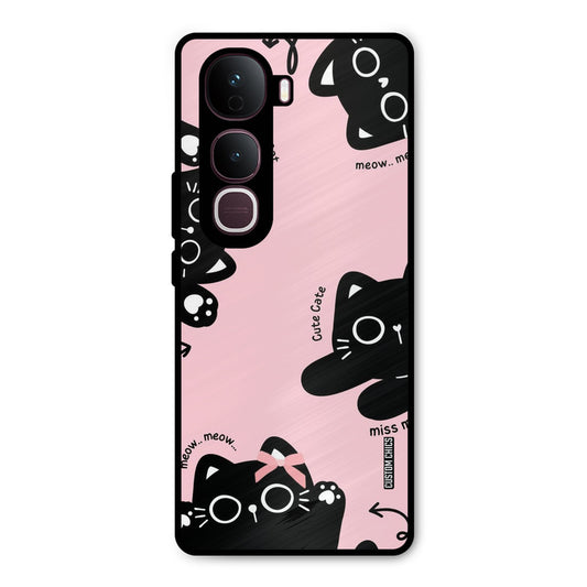 Black Cat Pattern Vivo Y400 Pro Mobile Back Cover - Cute PrintShield Case