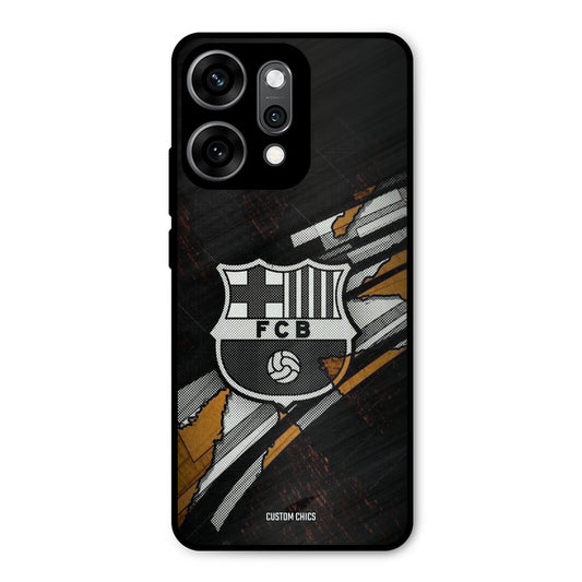 Black FCB Logo Oppo Reno 14 Pro Mobile Back Cover - Sports PrintShield Case
