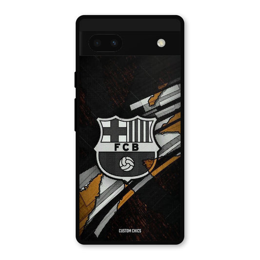 Black FCB Logo Google Pixel 6a Mobile Back Cover - Sports PrintShield Case