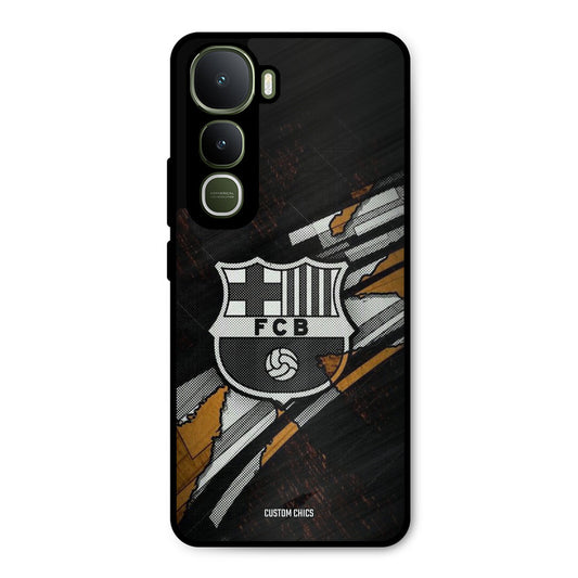 Black FCB Logo Vivo Y400 Mobile Back Cover - Sports PrintShield Case