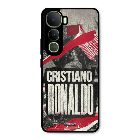 Black Paper Art Ronaldo Vivo Y400 Mobile Back Cover - Sports PrintShield Case