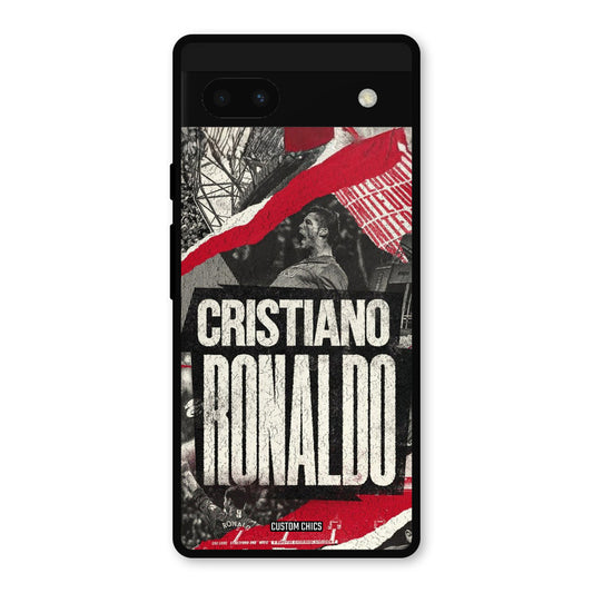 Black Paper Art Ronaldo Google Pixel 6a Mobile Back Cover - Sports PrintShield Case