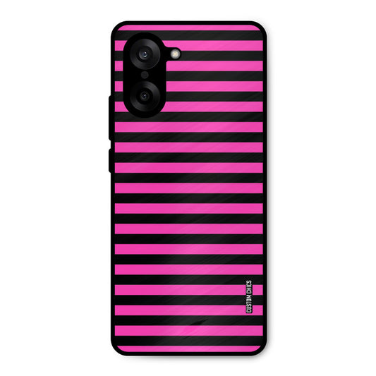 Black Pink Stripes Oneplus Nord CE5 Mobile Back Cover - Aesthetic PrintShield Case