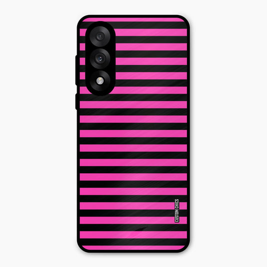 Black Pink Stripes Oneplus Nord 5 Mobile Back Cover - Aesthetic PrintShield Case