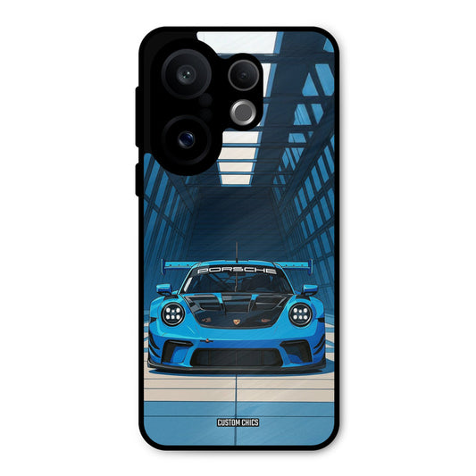Blue Porsche Vivo X200 FE Mobile Back Cover - Car&Bike PrintShield Case