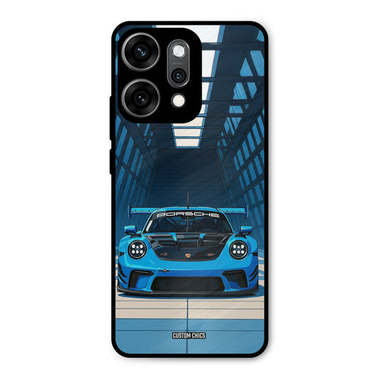 Blue Porsche Oppo Reno 14 Pro Mobile Back Cover - Car&Bike PrintShield Case