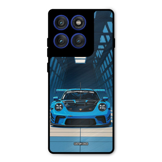 Blue Porsche Motorola Edge 60 Pro Mobile Back Cover - Car&Bike PrintShield Case