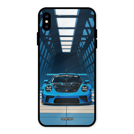 Blue Porsche iPhone XS Max Mobile Back Cover - Car&Bike PrintShield Case
