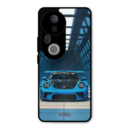 Blue Porsche Vivo T4 Ultra Mobile Back Cover - Car&Bike PrintShield Case