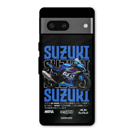 Blue Suzuki Google Pixel 7 Mobile Back Cover - Car&Bike PrintShield Case