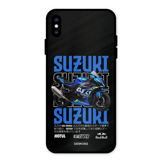 Blue Suzuki iPhone XS Max Mobile Back Cover - Car&Bike PrintShield Case