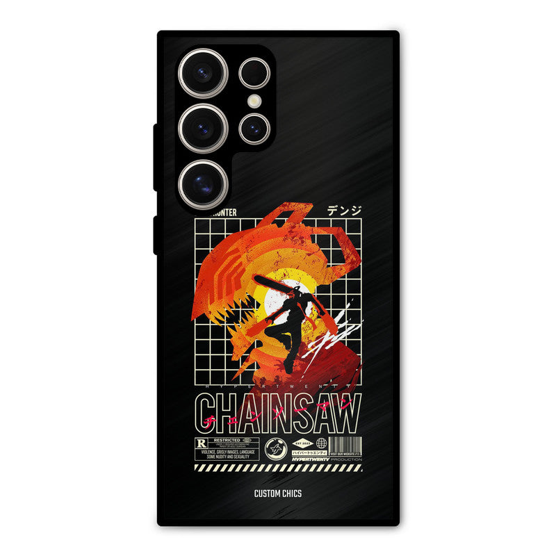 Chainsaw Typo Samsung Galaxy S24 Ultra Mobile Back Cover - Anime PrintShield Case