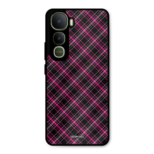 Check Fabric Vivo Y400 Mobile Back Cover - Aesthetic PrintShield Case