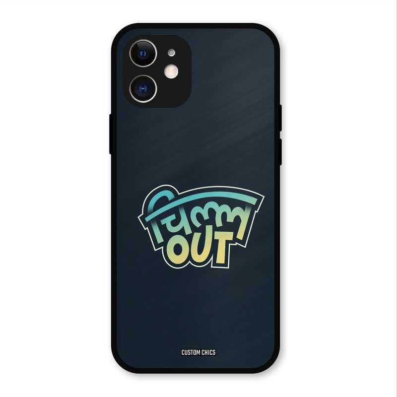 Chill Out iPhone 12 Mobile Back Cover - Typography PrintShield Case