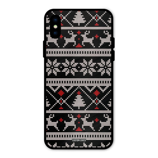 Christmas Pattern iPhone XS Mobile Back Cover - Aesthetic PrintShield Case