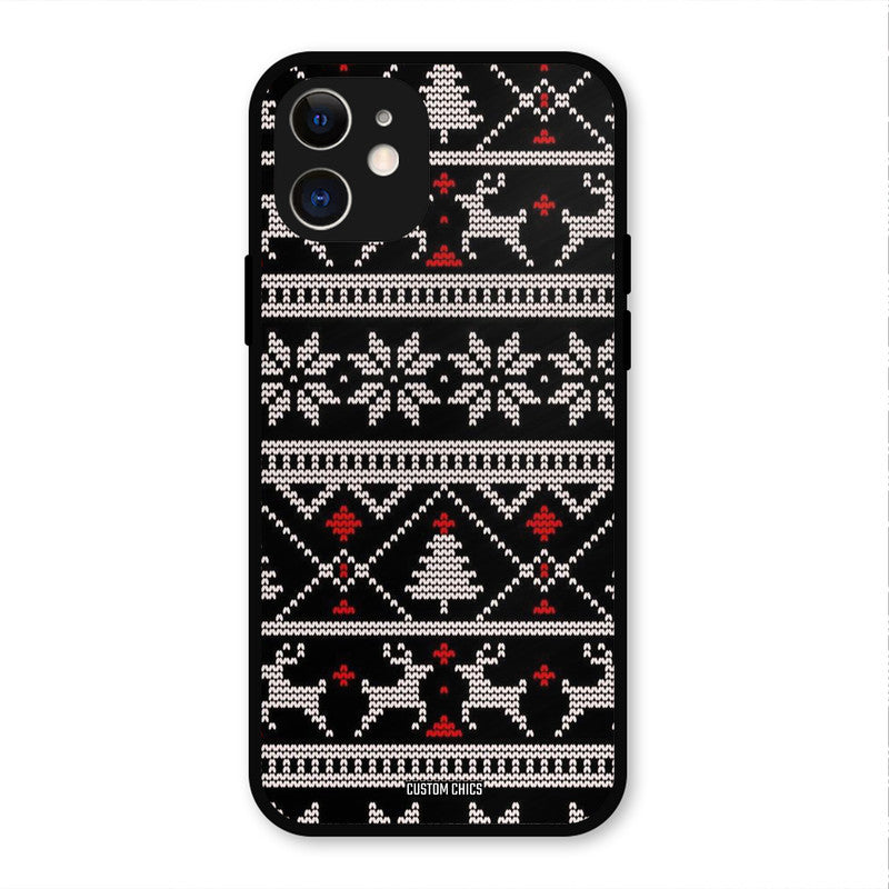 Christmas Pattern IPhone 12 Mobile Back Cover - Aesthetic PrintShield Case