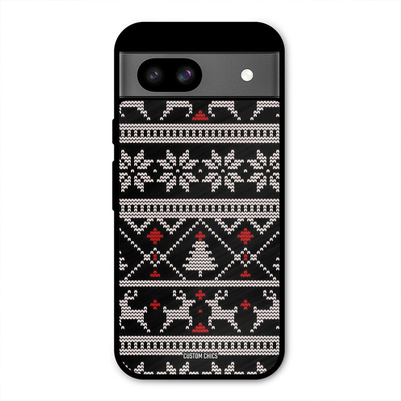 Christmas Pattern Google Pixel 8a Mobile Back Cover - Aesthetic PrintShield Case