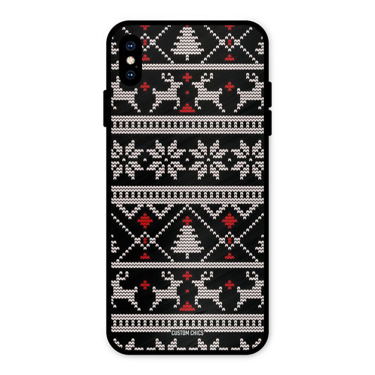 Christmas Pattern iPhone XS Max Mobile Back Cover - Aesthetic PrintShield Case