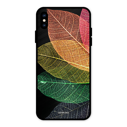 Colorful Leaves iPhone XS Max Mobile Back Cover - Aesthetic PrintShield Case