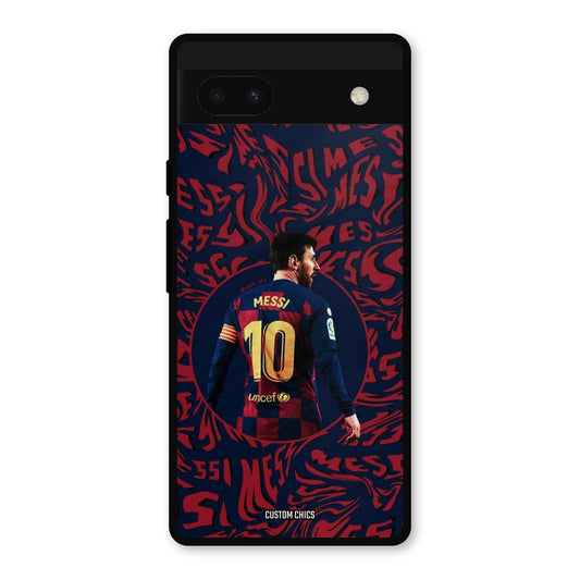 Comic Messi Google Pixel 6a Mobile Back Cover - Sports PrintShield Case
