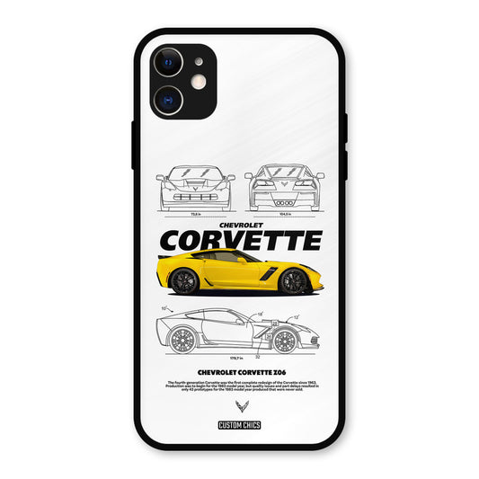 Corvette Yellow iPhone 11 Mobile Back Cover - Car&Bike PrintShield Case