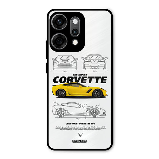 Corvette Yellow Oppo Reno 14 Pro Mobile Back Cover - Car&Bike PrintShield Case