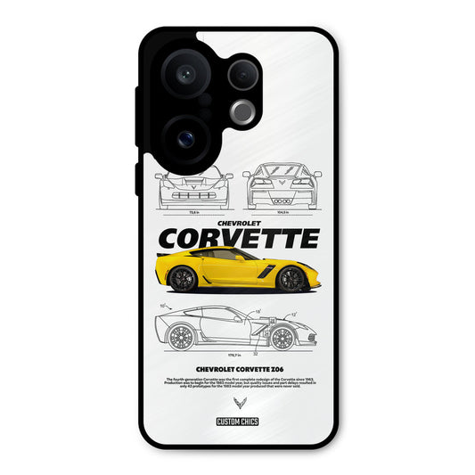Corvette Yellow Vivo X200 FE Mobile Back Cover - Car&Bike PrintShield Case
