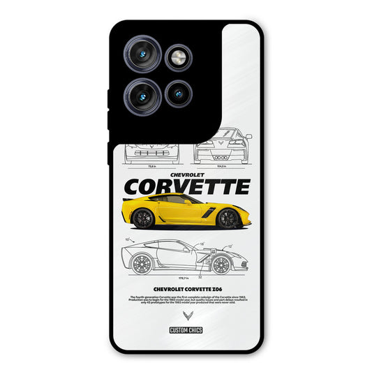 Corvette Yellow Motorola Edge 50 Neo Mobile Back Cover - Car&Bike PrintShield Case