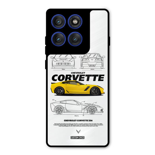 Corvette Yellow Motorola Edge 60 Pro Mobile Back Cover - Car&Bike PrintShield Case