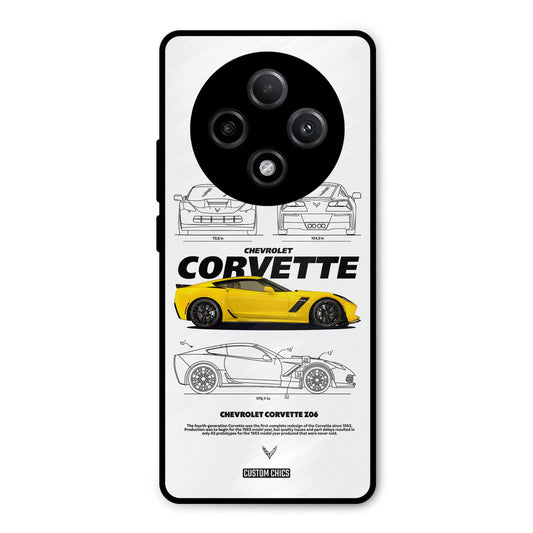 Corvette Yellow Oppo F27 Pro Plus 5G Mobile Back Cover - Car&Bike PrintShield Case
