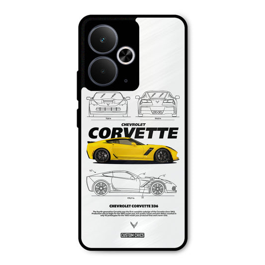 Corvette Yellow Realme 14T Mobile Back Cover - Car&Bike PrintShield Case