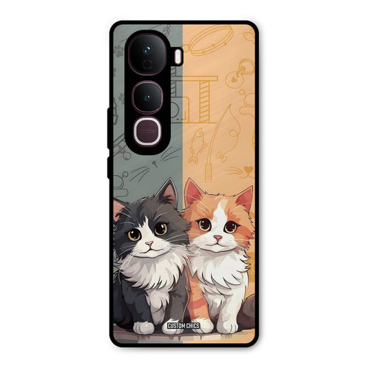 Couple Cat Vivo Y400 Pro Mobile Back Cover - Cute PrintShield Case