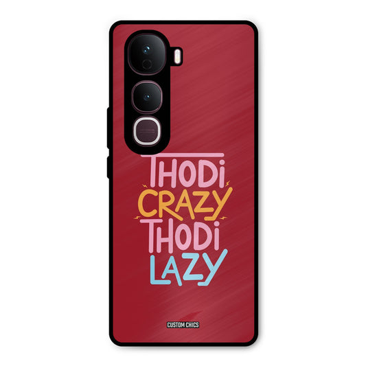 Crazy And Lazy Vivo Y400 Pro Mobile Back Cover - Typography PrintShield Case