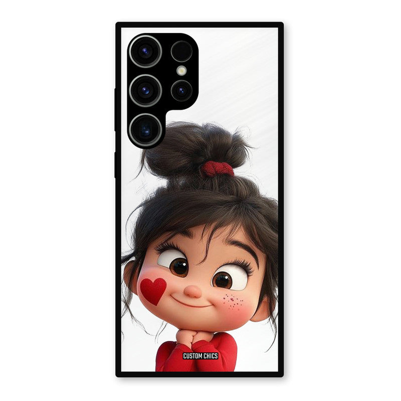 Cute Baby Girl Samsung Galaxy S23 Ultra Mobile Back Cover - Cute PrintShield Case