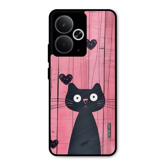 Cute Black Cat Realme 14T Mobile Back Cover - Cute PrintShield Case