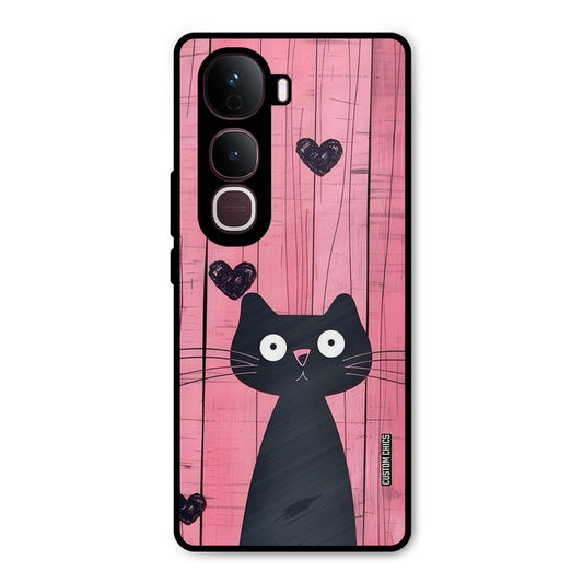 Cute Black Cat Vivo Y400 Pro Mobile Back Cover - Cute PrintShield Case