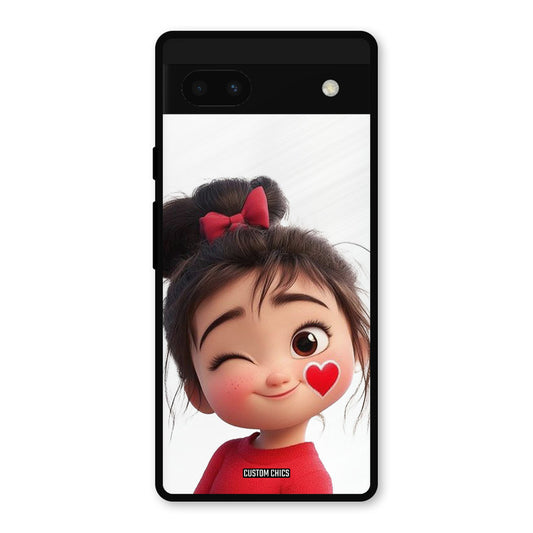 Cute Bunny Girl Google Pixel 6a Mobile Back Cover - Cute PrintShield Case