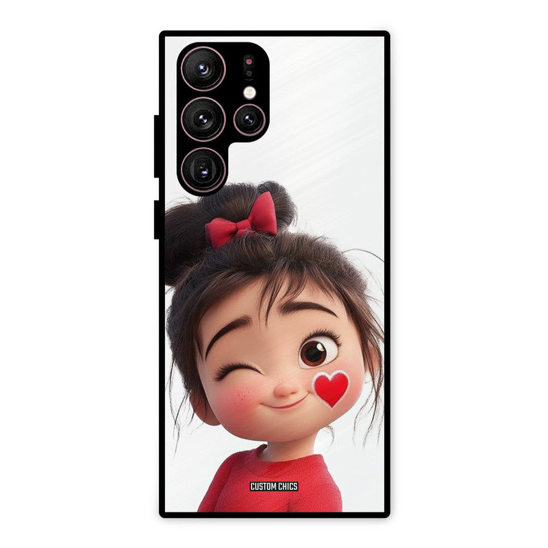 Cute Bunny Girl Samsung Galaxy S22 Ultra Mobile Back Cover - Cute PrintShield Case