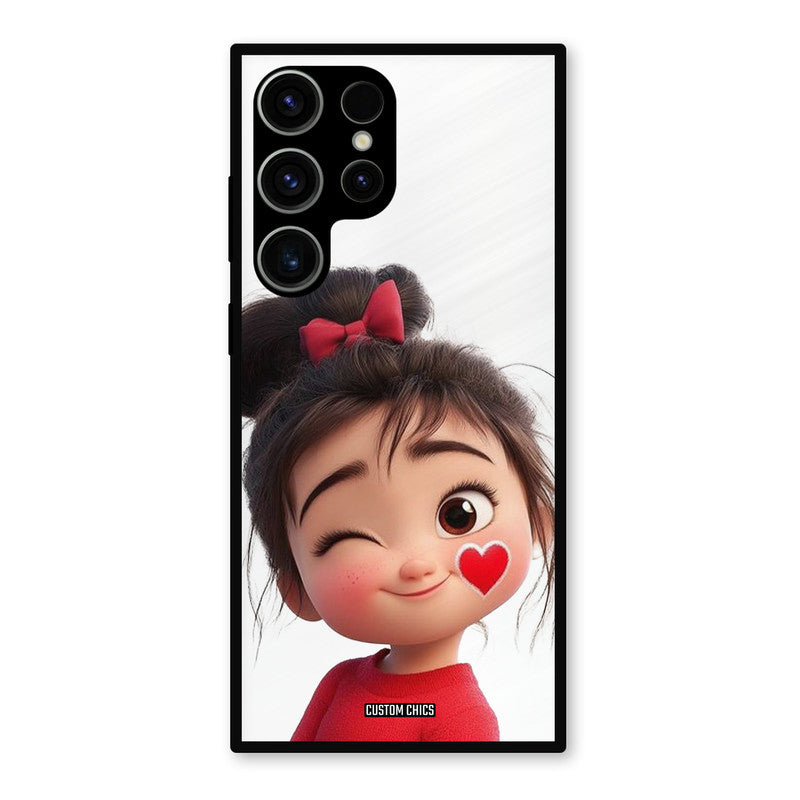 Cute Bunny Girl Samsung Galaxy S23 Ultra Mobile Back Cover - Cute PrintShield Case